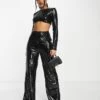 Kaiia Sequin Wide Leg Trouser Co-ord In Black For Women -Kaiia Online Shop 203764014 1 black