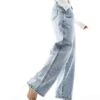 Kaiia Wide Leg Jeans In Light Blue Wash For Women -Kaiia Online Shop 205804879 1 bluewash