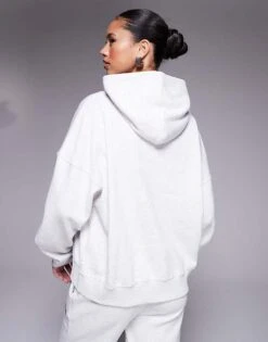 Kaiia Sport NYC Oversized Hoodie In Grey Marl For Women -Kaiia Online Shop 205901269 4