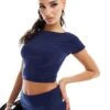 Kaiia Slinky Low Back Top Co-ord In Blue For Women -Kaiia Online Shop 205935673 1 blue
