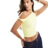 Kaiia Slinky Off Shoulder Top In Yellow For Women
