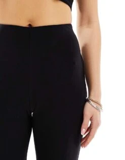 Kaiia Slinky Flared Trousers Co-ord In Black For Women -Kaiia Online Shop 206153157 5