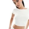 Kaiia Slinky Low Back Top Co-ord In White For Women -Kaiia Online Shop 206153230 1 white