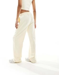 Kaiia Wide Leg Joggers Co-ord In Lemon For Women Lemon Yellow -Kaiia Online Shop 206182253 3