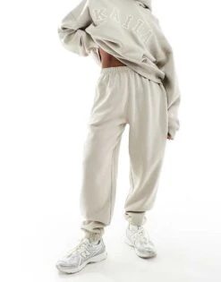 Kaiia Cuffed Joggers Co-ord In Stone For Women -Kaiia Online Shop 206192281 3