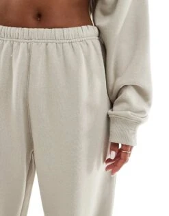 Kaiia Cuffed Joggers Co-ord In Stone For Women -Kaiia Online Shop 206192281 4
