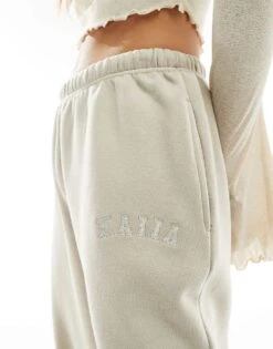 Kaiia Petite Cuffed Joggers In Stone For Women -Kaiia Online Shop 206192316 3