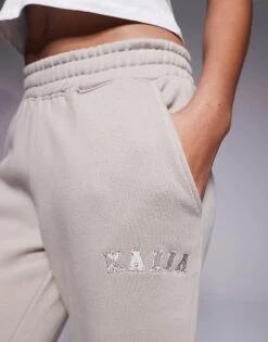 Kaiia Wide Leg Joggers In Stone For Women -Kaiia Online Shop 206192325 3