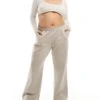 Kaiia Plus Wide Leg Joggers In Stone For Women -Kaiia Online Shop 206192337 1 stone