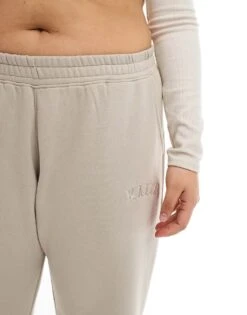 Kaiia Plus Wide Leg Joggers In Stone For Women -Kaiia Online Shop 206192337 3