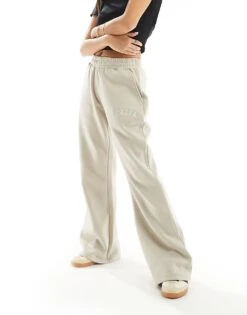Kaiia Petite Wide Leg Joggers In Stone For Women -Kaiia Online Shop 206192362 5
