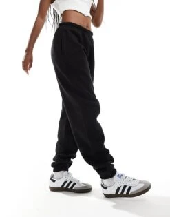Kaiia Cuffed Joggers In Black For Women -Kaiia Online Shop 206192426 5