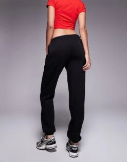 Kaiia Wide Leg Joggers In Black For Women -Kaiia Online Shop 206192438 5