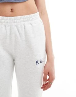 Kaiia Tall Wide Leg Joggers In Light Grey For Women Grey Marl -Kaiia Online Shop 206192840 3