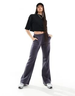 Kaiia Tall Wide Leg Joggers In Dark Grey For Women -Kaiia Online Shop 206193401 1 darkgrey 1