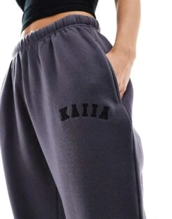 Kaiia Petite Cuffed Joggers In Dark Grey For Women -Kaiia Online Shop 206193422 4