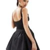 Kaiia Sweetheart Neckline Skater Mini Dress In Black For Women -Kaiia Online Shop 206348482 1 black