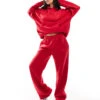 Kaiia Studio Hoodie And Wide Leg Jogger Co-ord In Red -Kaiia Online Shop 206415805 group 1