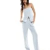 Kaiia Bandeau Front Split Top And Trouser Co-ord In Baby Blue -Kaiia Online Shop 206583915 group 1