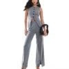 Kaiia Flared Trouser Co-ord In Charcoal For Women Grey 2 Kaiia Flared Trouser Co-ord In Charcoal For Women Grey -Kaiia Online Shop 206717768 1 grey