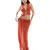 Kaiia Sleeveless Plunge Top And Maxi Skirt Co-ord In Rust -Kaiia Online Shop 206730452 group 1