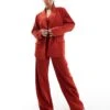 Kaiia Tailored Oversized Blazer, Waistcoat And Wide Leg Trousers Co-ord In Rust -Kaiia Online Shop 206808551 group 1