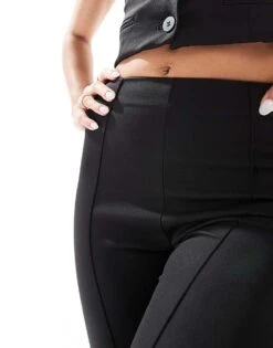 Kaiia Tailored Flared Trousers Co-ord In Black For Women -Kaiia Online Shop 206850205 3