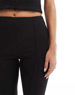 Kaiia Tailored Flared Trousers Co-ord In Black For Women -Kaiia Online Shop 206850205 5