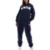 Kaiia Bubble Logo Cuffed Leg Joggers Co-ord In Navy For Women -Kaiia Online Shop 206853727 1 navy