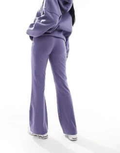 Kaiia Studio Logo Flared Yoga Pants Co-ord In Blue For Women -Kaiia Online Shop 206853765 4