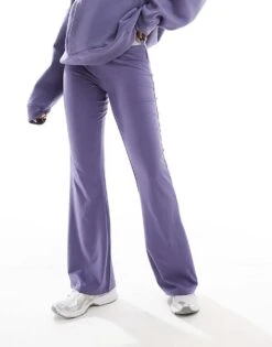 Kaiia Studio Logo Flared Yoga Pants Co-ord In Blue For Women -Kaiia Online Shop 206853765 5