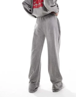 Kaiia Wide Leg Joggers Co-ord In Washed Grey For Women -Kaiia Online Shop 207088266 4