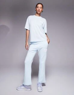 Kaiia Design Oversized T-shirt, Hoodie And Joggers Co-ord In Light Blue