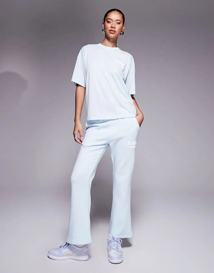 Kaiia Design Oversized T-shirt, Hoodie And Joggers Co-ord In Light Blue 3 Kaiia Design Oversized T-shirt, Hoodie And Joggers Co-ord In Light Blue
