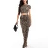 Kaiia Slinky Tops And Column Maxi Skirt Co-ord In Snake -Kaiia Online Shop 207311327 4