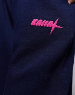 Kaiia Logo Wide Leg Jogger Co-ord In Navy For Women -Kaiia Online Shop 207506125 4