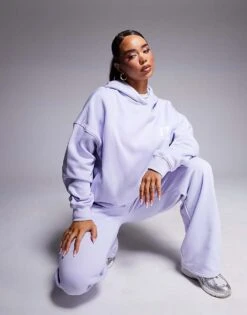 Kaiia Angel Logo Oversized Hoodie And Joggers Co-ord In Lilac -Kaiia Online Shop 207516953 1 lilac 1