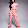 Kaiia Heart Logo Baby Tee, Hoodie And Joggers Co-ord In Peach 2 Kaiia Heart Logo Baby Tee, Hoodie And Joggers Co-ord In Peach -Kaiia Online Shop 207516983 4