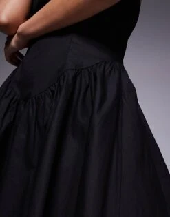 Kaiia Exclusive Halterneck Low Back Dropped V Waist Mini Dress In Black For Women -Kaiia Online Shop 207573370 4