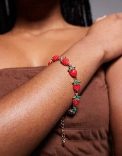 Kaiia Strawberry Bracelet In Red For Women