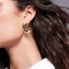 Kaiia Double Heart Earrings In Gold For Women -Kaiia Online Shop 207678499 1 gold