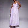 Kaiia Poplin Corset Tie Strap Detail Gathered Skirt Maxi Dress In Lilac For Women -Kaiia Online Shop 207685427 1 lilac