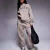 Kaiia Hoodie And Joggers Co-ord In Light Taupe -Kaiia Online Shop 207685649 3