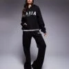 Kaiia Overized Hoodie, Cuffed Joggers, Wide Leg Joggers & Shorts Mix & Match In Black -Kaiia Online Shop 207999137 4