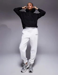 Kaiia Tall Embroidered Logo Cuffed Joggers In Light Grey For Women -Kaiia Online Shop 207999190 1 grey 1