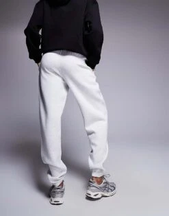 Kaiia Tall Embroidered Logo Cuffed Joggers In Light Grey For Women -Kaiia Online Shop 207999190 3